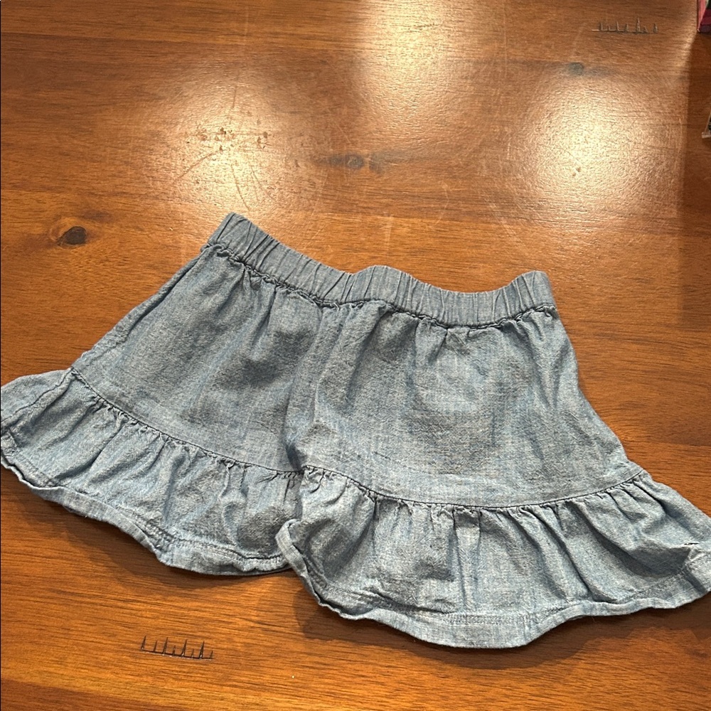Vineyard Vines Blue Ruffle lightweight denim Skirt
